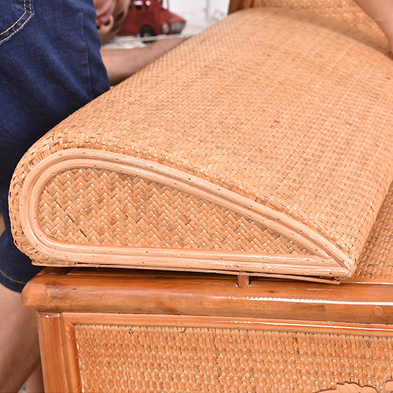 33" H Rattan Accent Chaise Lounge Chair/TV Chair with Pillow Clearhalo 'Chairs & Seating' 'Chaise Lounge' 'chaise_lounge' 'furn' 'furn_chaise_lounge' 'Furniture' 'Living Room Furniture' 7829350