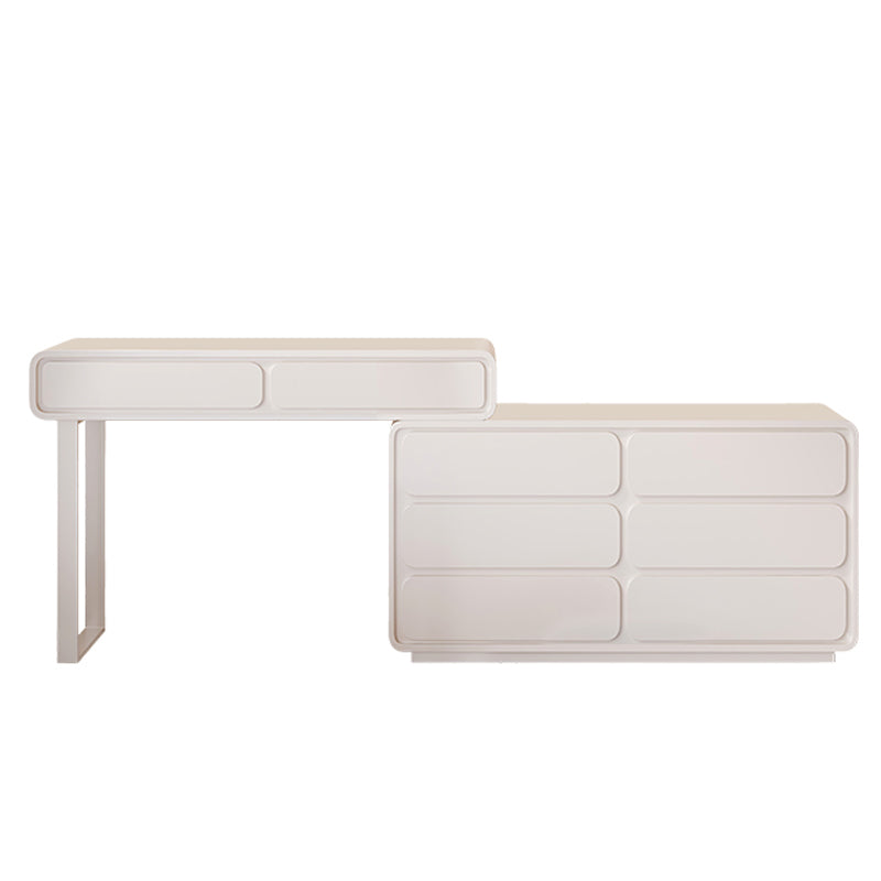 Moderne avec un tiroir en bois à chambre éclairée de maquillage miroir