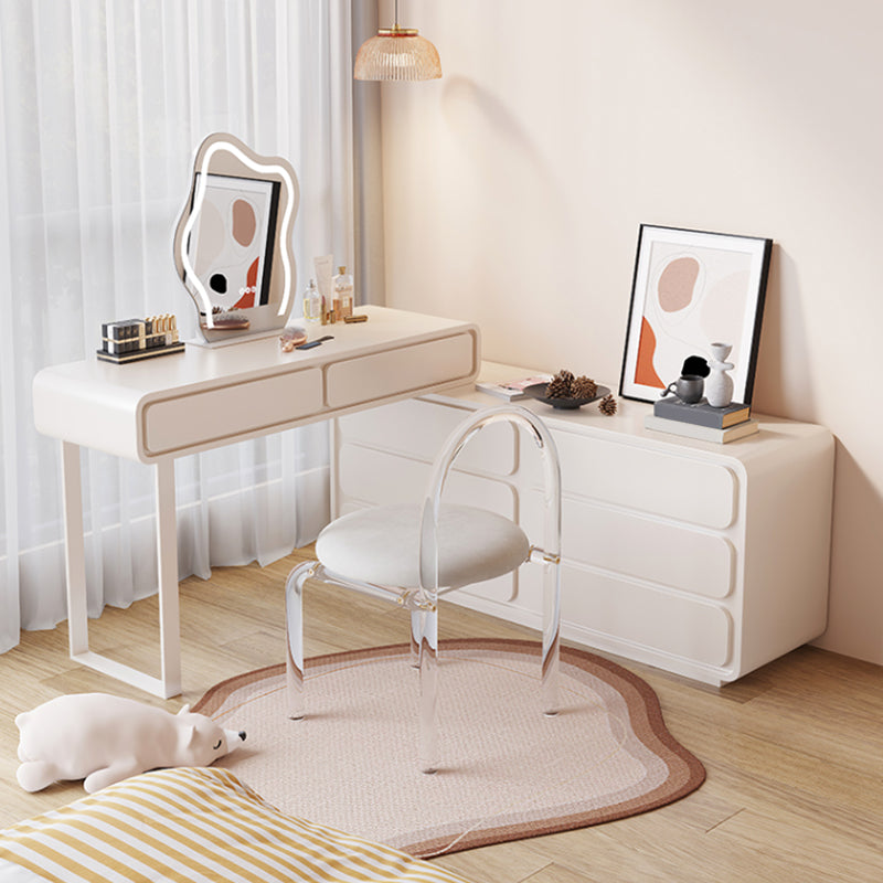Moderne avec un tiroir en bois à chambre éclairée de maquillage miroir