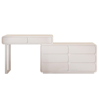 Moderne avec un tiroir en bois à chambre éclairée de maquillage miroir