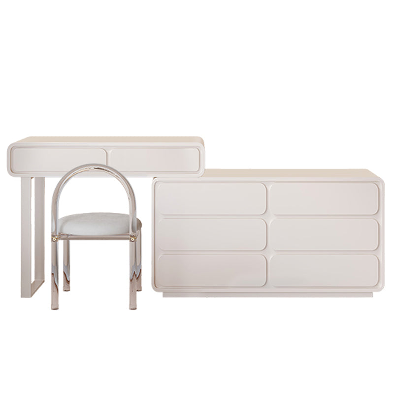 Moderne avec un tiroir en bois à chambre éclairée de maquillage miroir