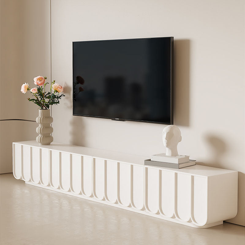 Scandinavian TV Media Console with Rectangle Top for Living Room