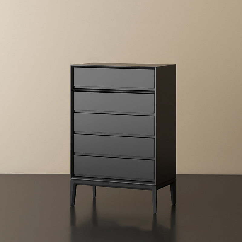 Moderno cassa di stoccaggio in legno verticale con cassetti a chiusura morbida per la casa