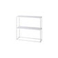 Contemporary Iron Console Accent Table with Shelves for Hall 31"L x 12"W x 33"H White Clearhalo 'Console Tables' 'console_tables' 'Entry & Mudroom Furniture' 'furn' 'furn_console_tables' 'Furniture' 7829743