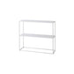 Contemporary Iron Console Accent Table with Shelves for Hall 39"L x 12"W x 33"H White Clearhalo 'Console Tables' 'console_tables' 'Entry & Mudroom Furniture' 'furn' 'furn_console_tables' 'Furniture' 7829744