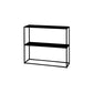 Contemporary Iron Console Accent Table with Shelves for Hall 39"L x 12"W x 33"H Black Clearhalo 'Console Tables' 'console_tables' 'Entry & Mudroom Furniture' 'furn' 'furn_console_tables' 'Furniture' 7829750