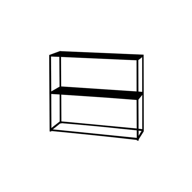 Contemporary Iron Console Accent Table with Shelves for Hall 39"L x 12"W x 33"H Black Clearhalo 'Console Tables' 'console_tables' 'Entry & Mudroom Furniture' 'furn' 'furn_console_tables' 'Furniture' 7829750