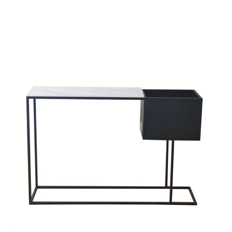 Contemporary Iron Console Accent Table with Shelves for Hall Clearhalo 'Console Tables' 'console_tables' 'Entry & Mudroom Furniture' 'furn' 'furn_console_tables' 'Furniture' 7829751