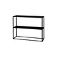 Contemporary Iron Console Accent Table with Shelves for Hall 47"L x 12"W x 33"H Black Clearhalo 'Console Tables' 'console_tables' 'Entry & Mudroom Furniture' 'furn' 'furn_console_tables' 'Furniture' 7829752