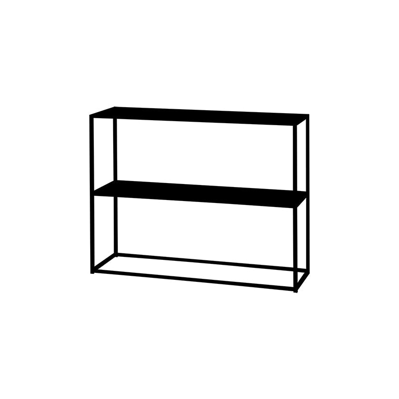 Contemporary Iron Console Accent Table with Shelves for Hall 47"L x 12"W x 33"H Black Clearhalo 'Console Tables' 'console_tables' 'Entry & Mudroom Furniture' 'furn' 'furn_console_tables' 'Furniture' 7829752