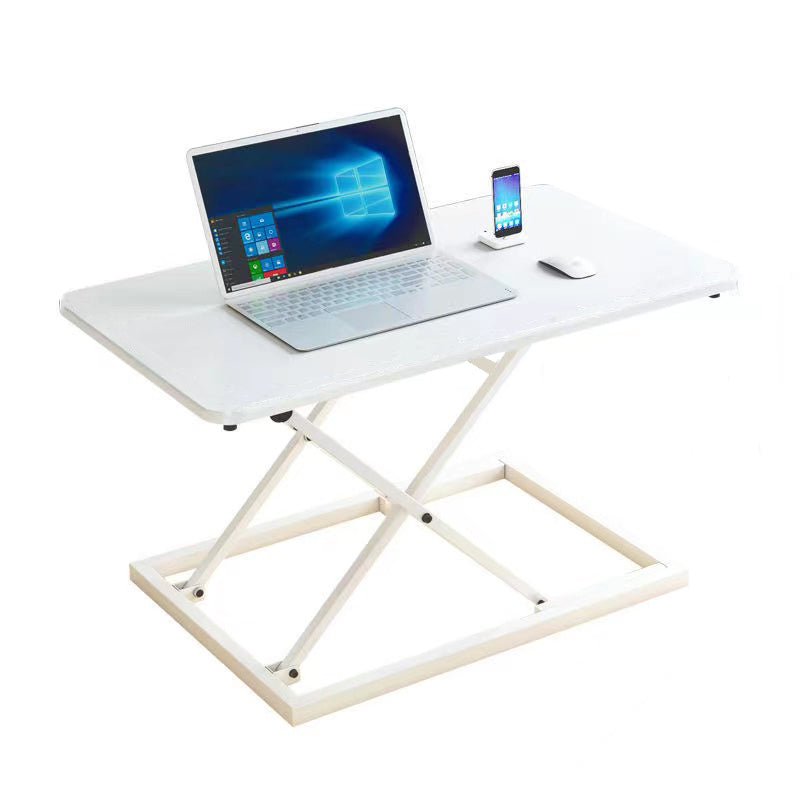 Rectangular Shaped Standing Desk Converter Folding Wood for Office