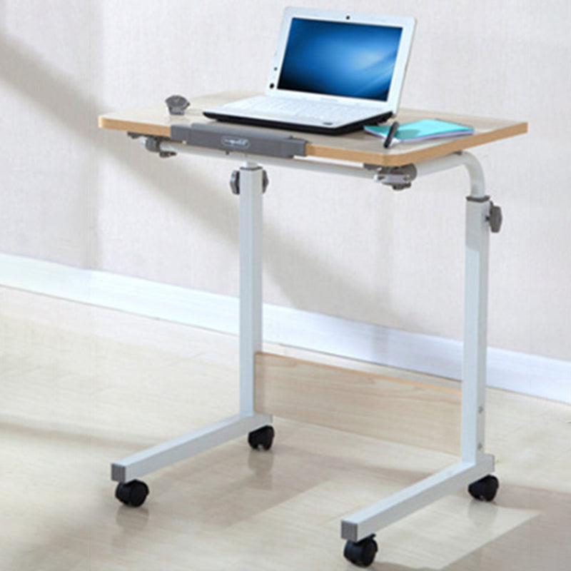 Modern Standing Desk Wooden Rectangular Writing Desk with Caster Wheel Clearhalo 'furn' 'furn_office_desk' 'Furniture' 'Office Desks' 'Office Furniture' 'office_desk' 7829938
