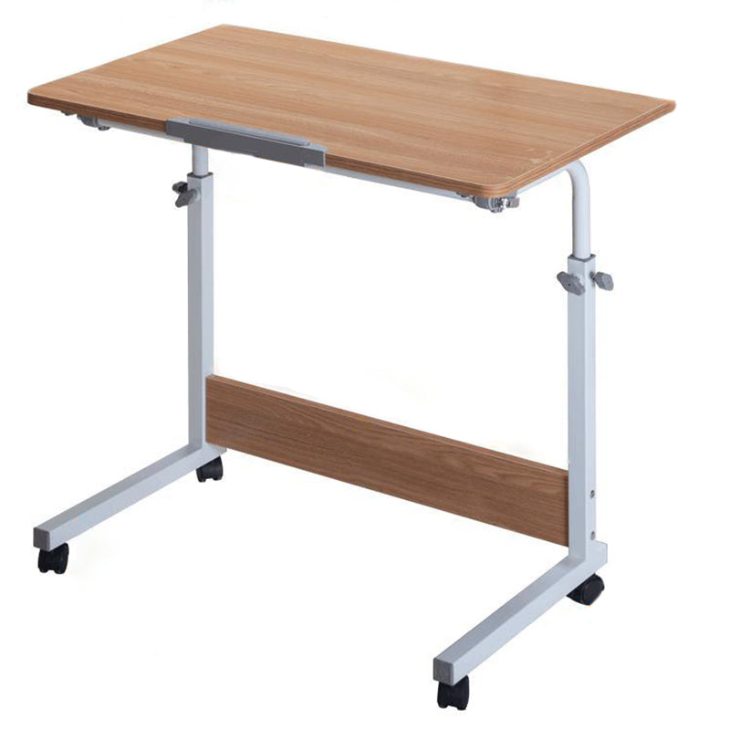 Modern Standing Desk Wooden Rectangular Writing Desk with Caster Wheel Light Wood Clearhalo 'furn' 'furn_office_desk' 'Furniture' 'Office Desks' 'Office Furniture' 'office_desk' 7829941