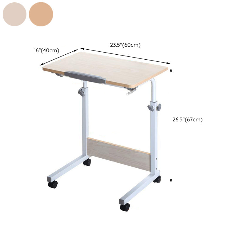 Modern Standing Desk Wooden Rectangular Writing Desk with Caster Wheel Clearhalo 'furn' 'furn_office_desk' 'Furniture' 'Office Desks' 'Office Furniture' 'office_desk' 7829955