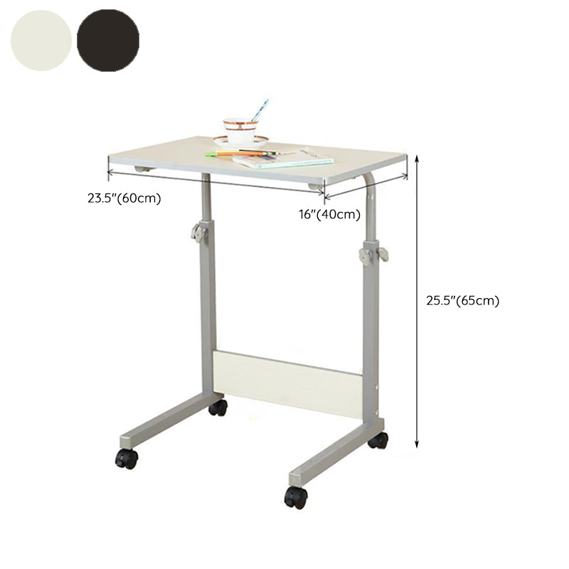 Modern Standing Desk Wooden Rectangular Writing Desk with Caster Wheel Clearhalo 'furn' 'furn_office_desk' 'Furniture' 'Office Desks' 'Office Furniture' 'office_desk' 7829962