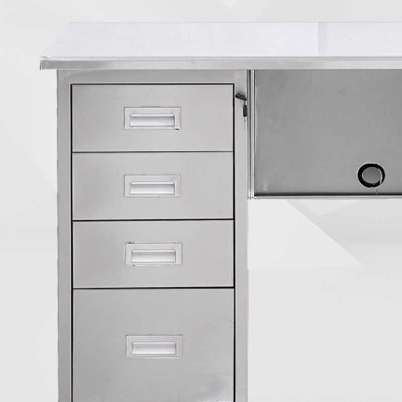 Acero de escritura de escritura de oficina en forma rectangular con cajones 2/3/5