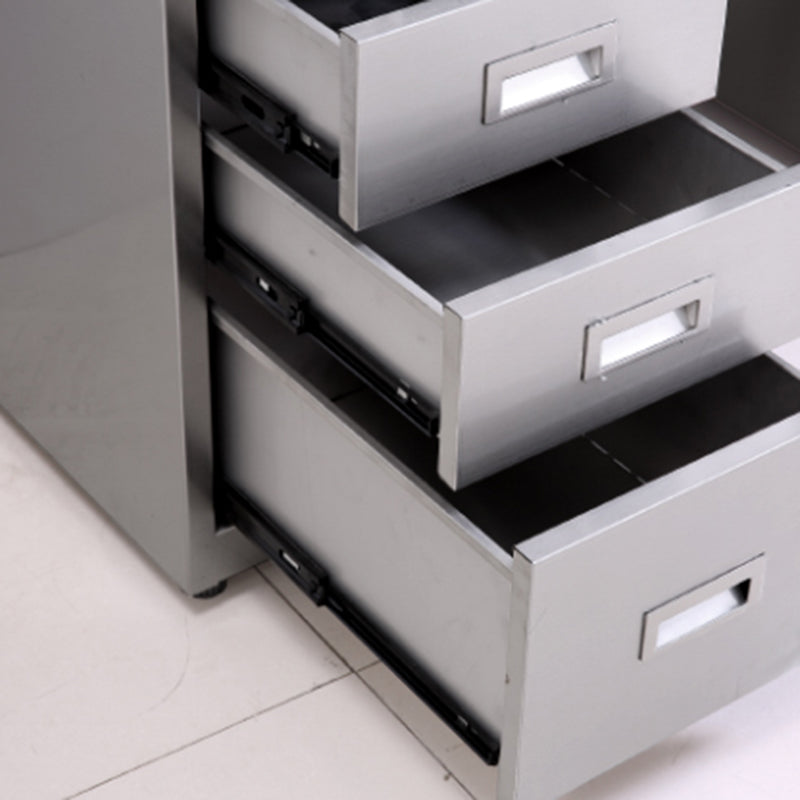 Acero de escritura de escritura de oficina en forma rectangular con cajones 2/3/5