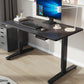 Contemporary Adjustable Height Computer Desk T-Shape Base Standing Desk Black Black Clearhalo 'furn' 'furn_office_desk' 'Furniture' 'Office Desks' 'Office Furniture' 'office_desk' 7830031
