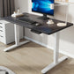 Contemporary Adjustable Height Computer Desk T-Shape Base Standing Desk White Black Clearhalo 'furn' 'furn_office_desk' 'Furniture' 'Office Desks' 'Office Furniture' 'office_desk' 7830032