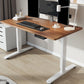 Contemporary Adjustable Height Computer Desk T-Shape Base Standing Desk White Walnut Clearhalo 'furn' 'furn_office_desk' 'Furniture' 'Office Desks' 'Office Furniture' 'office_desk' 7830034