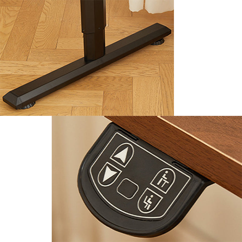 Contemporary Adjustable Height Computer Desk T-Shape Base Standing Desk Clearhalo 'furn' 'furn_office_desk' 'Furniture' 'Office Desks' 'Office Furniture' 'office_desk' 7830039