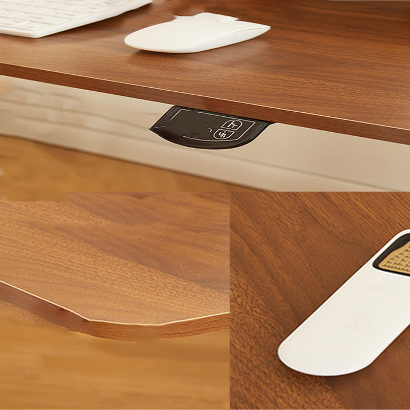 Contemporary Adjustable Height Computer Desk T-Shape Base Standing Desk Clearhalo 'furn' 'furn_office_desk' 'Furniture' 'Office Desks' 'Office Furniture' 'office_desk' 7830040