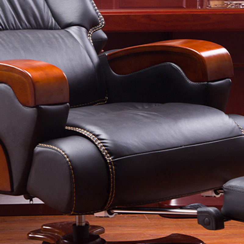 Sedia da ufficio moderna meccanismo di inclinazione in pelle Nessuna sedia da scivolo ergonomica angosciante