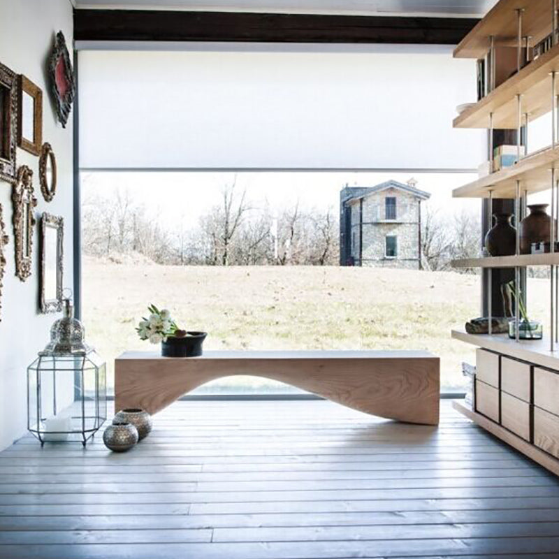 Modern Backless Seating Bench Rectangle Pine Wood Seating Bench 71"L x 12"W x 16"H Natural Clearhalo 'Benches' 'Chairs & Seating' 'furn' 'furn_benches' 'Furniture' 'Living Room Furniture' 7830886