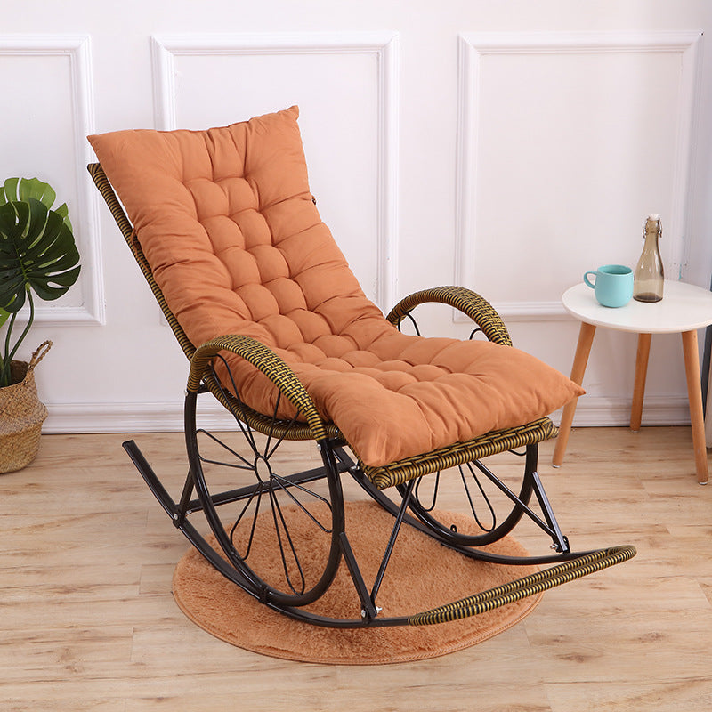 Mid Century Modern Style Rocking Chair Single Indoor Rocking Chair with Cushion Khaki Clearhalo 'Chairs & Seating' 'furn' 'furn_rocking_chairs' 'Furniture' 'Living Room Furniture' 'Rocking Chairs' 'rocking_chairs' 7831024