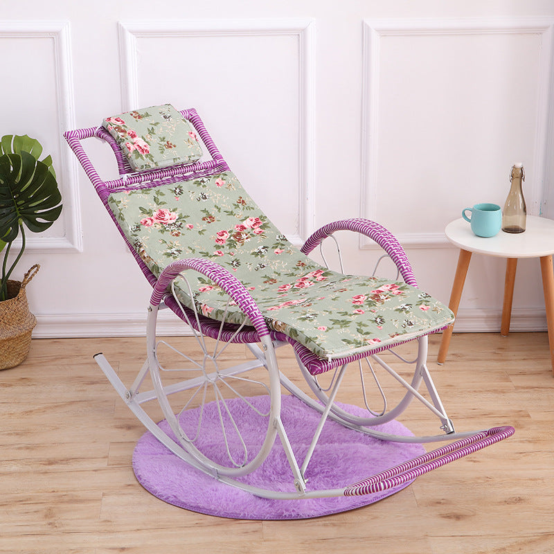 Mid Century Modern Style Rocking Chair Single Indoor Rocking Chair with Cushion Green Clearhalo 'Chairs & Seating' 'furn' 'furn_rocking_chairs' 'Furniture' 'Living Room Furniture' 'Rocking Chairs' 'rocking_chairs' 7831026