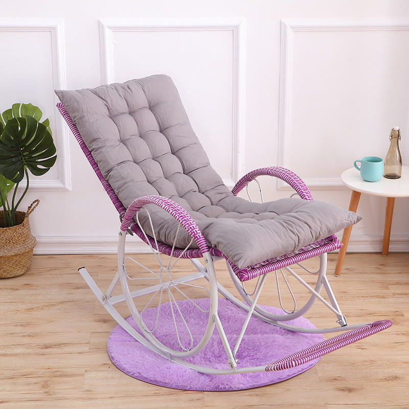 Mid Century Modern Style Rocking Chair Single Indoor Rocking Chair with Cushion Light Gray Clearhalo 'Chairs & Seating' 'furn' 'furn_rocking_chairs' 'Furniture' 'Living Room Furniture' 'Rocking Chairs' 'rocking_chairs' 7831028