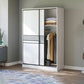 Sliding Wardrobe Armoire with Shelves Engineered Wood Wardrobe Cabinet