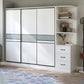 Sliding Wardrobe Armoire with Shelves Engineered Wood Wardrobe Cabinet