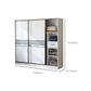 Sliding Wardrobe Armoire with Shelves Engineered Wood Wardrobe Cabinet