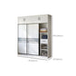 Sliding Wardrobe Armoire with Shelves Engineered Wood Wardrobe Cabinet