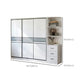 Sliding Wardrobe Armoire with Shelves Engineered Wood Wardrobe Cabinet