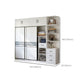 Sliding Wardrobe Armoire with Shelves Engineered Wood Wardrobe Cabinet