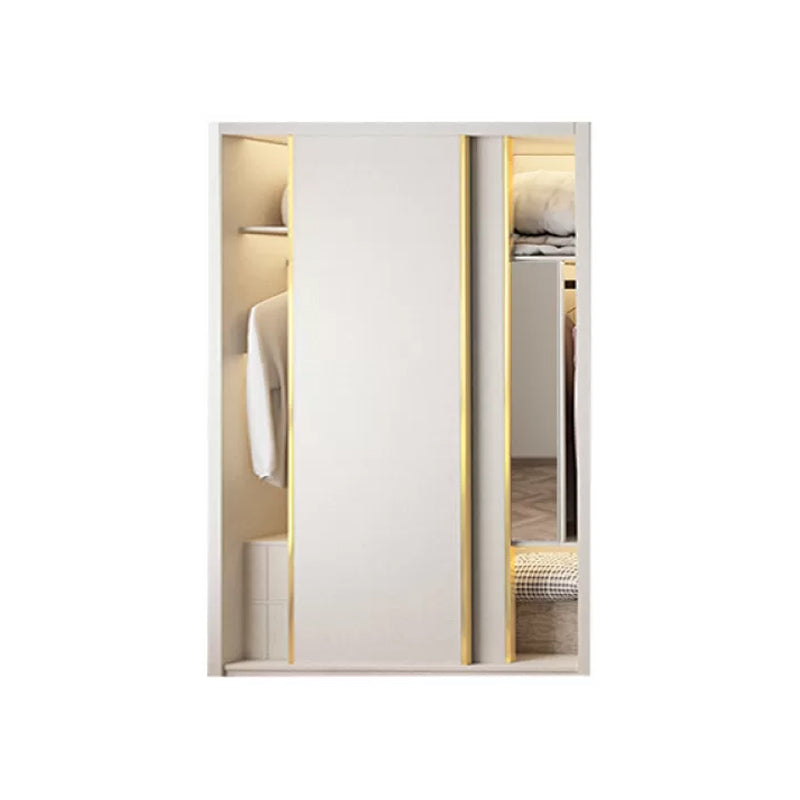 Gründung des Holzschlitzungsschranks Moderner Kleiderschrank mit Spiegel