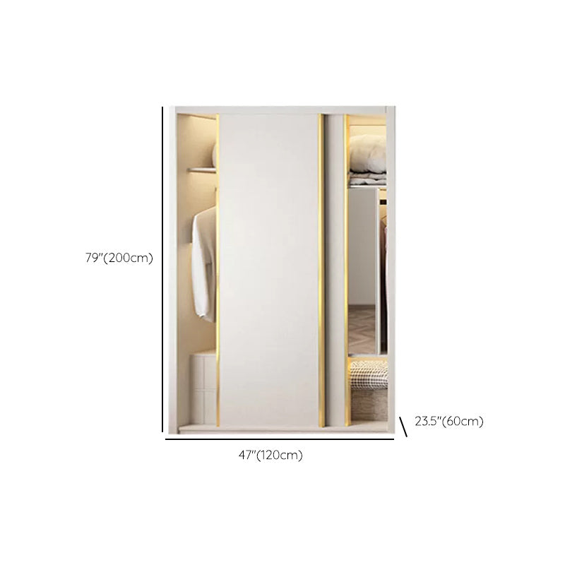 Gründung des Holzschlitzungsschranks Moderner Kleiderschrank mit Spiegel