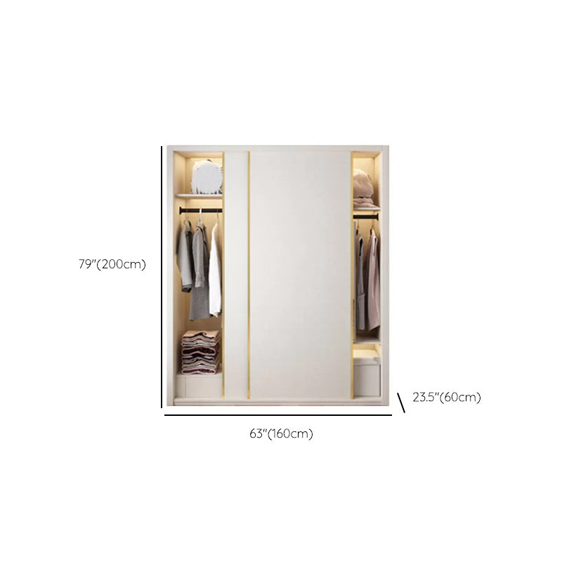 Gründung des Holzschlitzungsschranks Moderner Kleiderschrank mit Spiegel