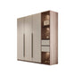 Hinged Storage Cabinet Modern Wardrobe Armoire with Garment Rod Armoire with Side Cabinet 47"L x 22"W x 79"H Clearhalo 'Armoires & Wardrobes' 'armoires_wardrobes' 'Bedroom Furniture' 'furn' 'furn_armoires_wardrobes' 'Furniture' 7831167