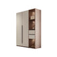 Hinged Storage Cabinet Modern Wardrobe Armoire with Garment Rod Armoire with Side Cabinet 31"L x 22"W x 79"H Clearhalo 'Armoires & Wardrobes' 'armoires_wardrobes' 'Bedroom Furniture' 'furn' 'furn_armoires_wardrobes' 'Furniture' 7831170