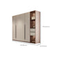Hinged Storage Cabinet Modern Wardrobe Armoire with Garment Rod Clearhalo 'Armoires & Wardrobes' 'armoires_wardrobes' 'Bedroom Furniture' 'furn' 'furn_armoires_wardrobes' 'Furniture' 7831196