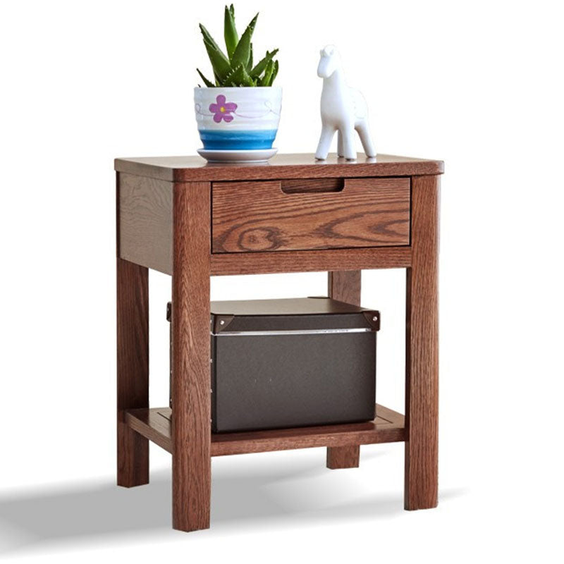 Armoire de chevet en bois scandinave ouverte rangement avec étagère pour chambre à coucher