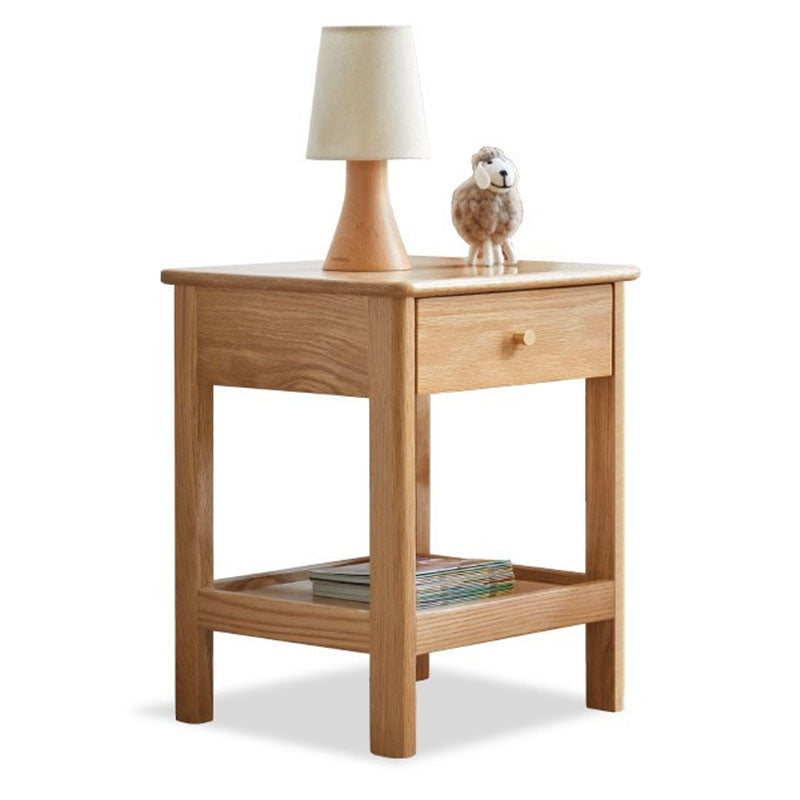 Armoire de chevet en bois scandinave ouverte rangement avec étagère pour chambre à coucher