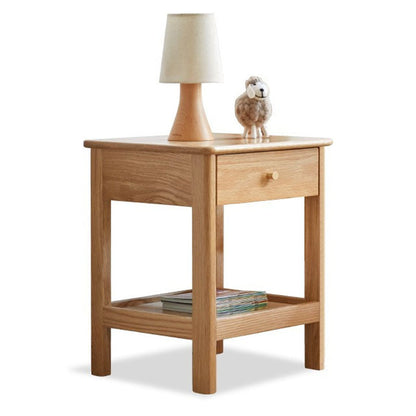 Armoire de chevet en bois scandinave ouverte rangement avec étagère pour chambre à coucher