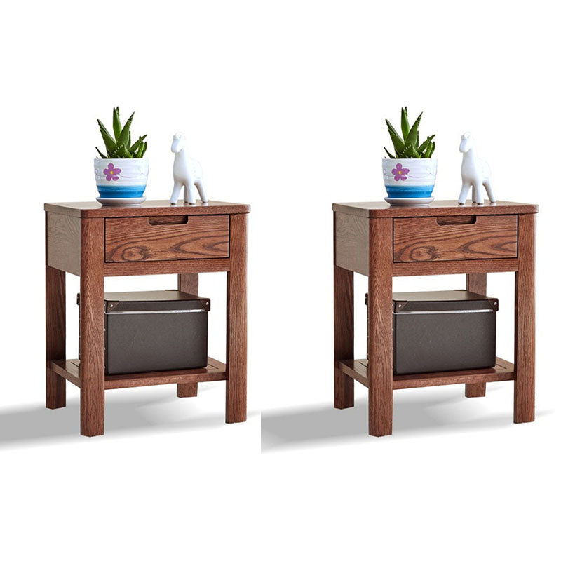 Armoire de chevet en bois scandinave ouverte rangement avec étagère pour chambre à coucher