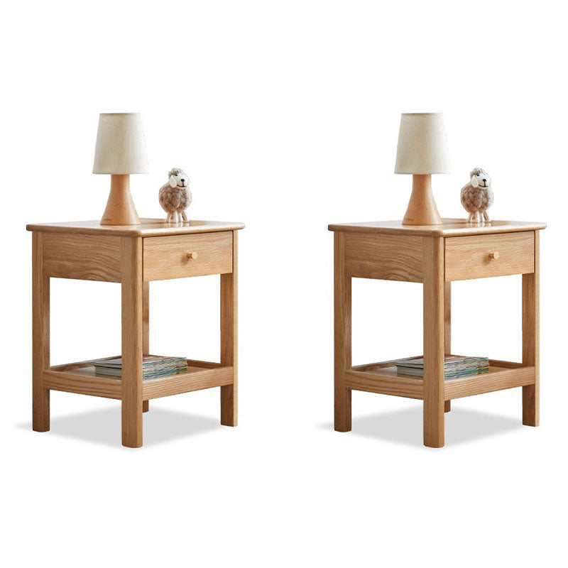 Armoire de chevet en bois scandinave ouverte rangement avec étagère pour chambre à coucher