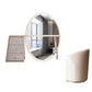 Moderne avec tiroir chambre miroir métallique avec coiffeuse tabouret