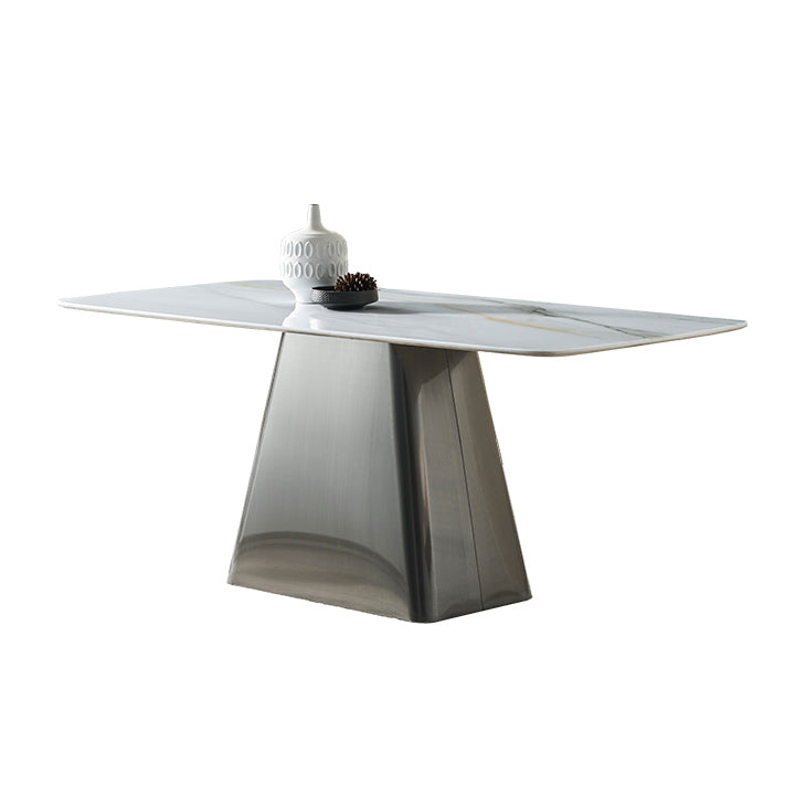 Modern Kitchen 1/5 Pcs Dining Set with White Marble Dining Table and Padded Chairs Clearhalo 'Dining Room Sets' 'Dining Tables & Seating' 'dining_room_set' 'furn' 'furn_dining_room_set' 'Furniture' 'Kitchen & Dining Furniture' 7837110